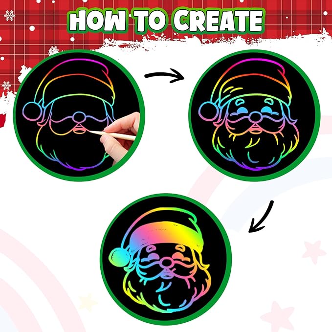 ZMLM Kids Rainbow Scratch Paper Art Crafts Mini Notes Kids Gifts 4 5 6 7 8 9 10 Years Old Girls Boys Students Teens Classroom Prizes School Supplies Birthday Party Toy Activity Stocking Stuffers