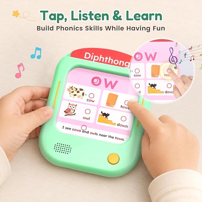 JoyCat Phonics Learning Tablet, 156 Pages Talking Flash Cards - Image 3