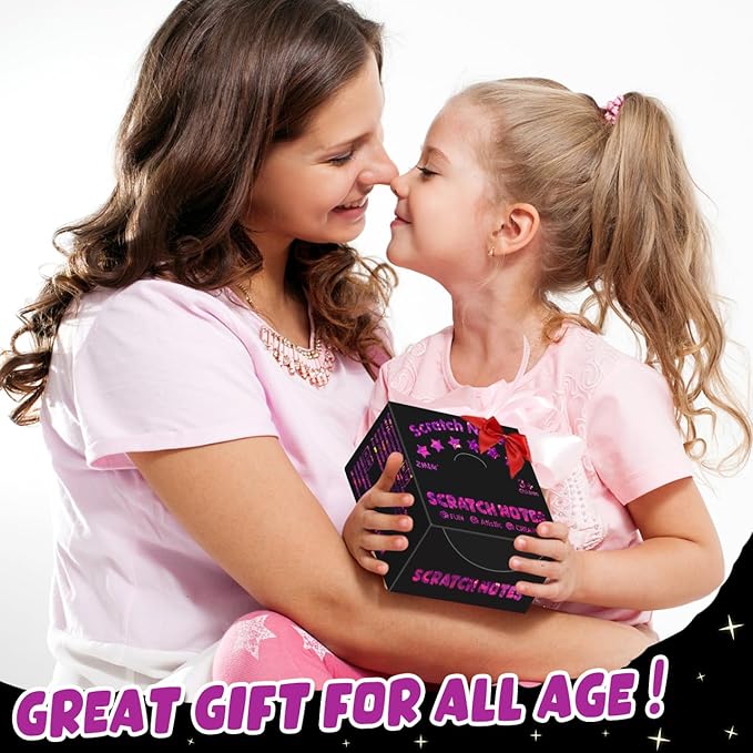 ZMLM 165 Rainbow Scratch Paper Art Crafts Mini Notes Kids Gifts 4 5 6 7 8 9 10 Years Old Girls Boys Students Teens Classroom Prizes School Supplies Birthday Party Travel Toy Activity(Rose)