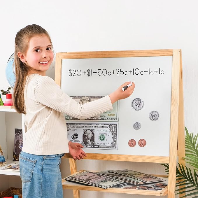 Simply magic 57 PCS Jumbo Magnetic Money, Magnetic Coins, Money Games - Image 3
