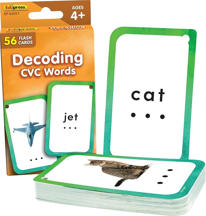 Decoding CVC Words Flash Cards (EP62057) by TeacherCreatedResourcesOS