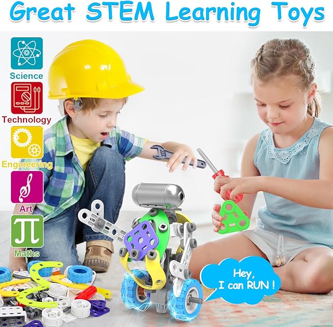 10 in 1 Electric STEM Toys for 5 6 7 8 9+ Year Old Boy Girl Birthday Gifts Educational Building Toys for Kids Ages 4-8 5-7 8-12 Stem Activities Construction Toy for Boys 6-8 8-10 Valentine Idea Gift