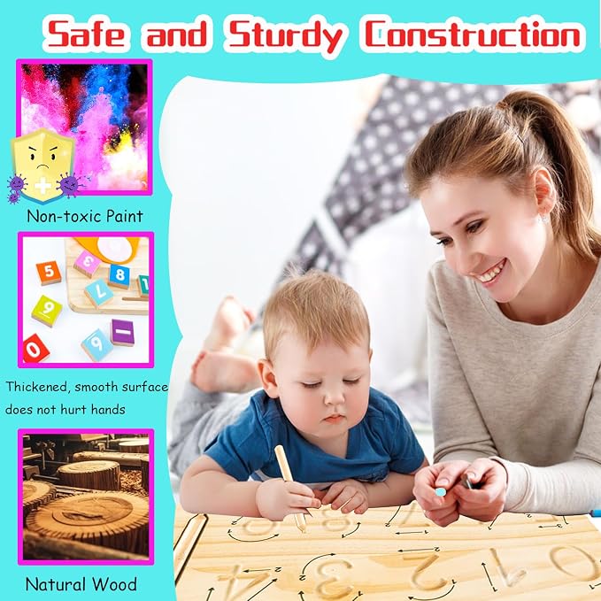 Montessori Toys for 3 4 5 Year Old,Double-Sided Preschool Learning Toys for Toddlers age 2-4,Educational Math manipulatives Number Counting Blocks for Kids,Christmas Stocking Stuffers for Boys Girls - Image 4