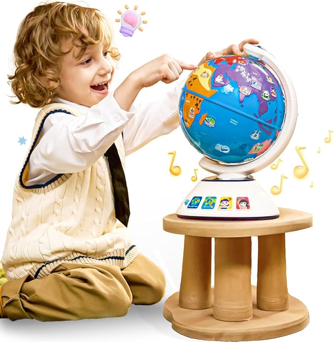 SMILESSKIDDO Globe for Kids, Interactive Globe With Lighting And Music by SMILESSKIDDO