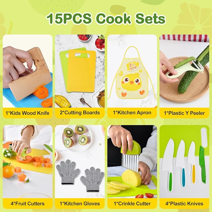 15PCS Montessori Kitchen Toys for Toddlers: Stocking Stuffers for Kids - Image 2