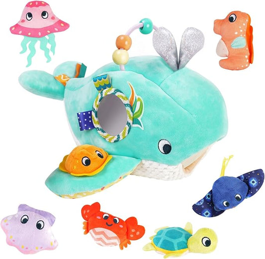 Richgv Baby Toys 6-12 Months,Stuffed Ocean Animals Montessori Toys for Babies Sensory Toys for Toddlers 1-2