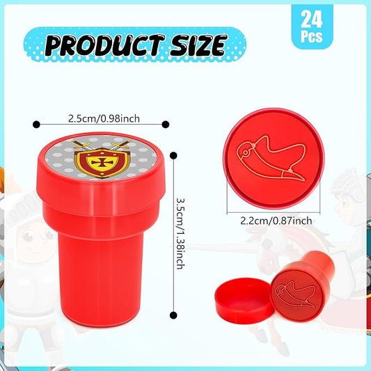 Cinrobiye 24 Pcs Armor of God Stampers Party Favor Set, Cute Christian Bible Stamps for Kids Church School, Sunday School Rewards, Classroom Prizes, Goody Bag Fillers, Faith Based Party Supplies - Image 2