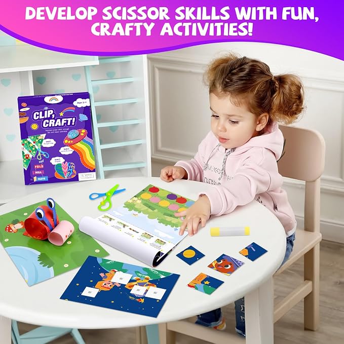 Toddler Scissor Skills Activity Book, Fun Art and Crafts for Kids 4-6 - Image 3