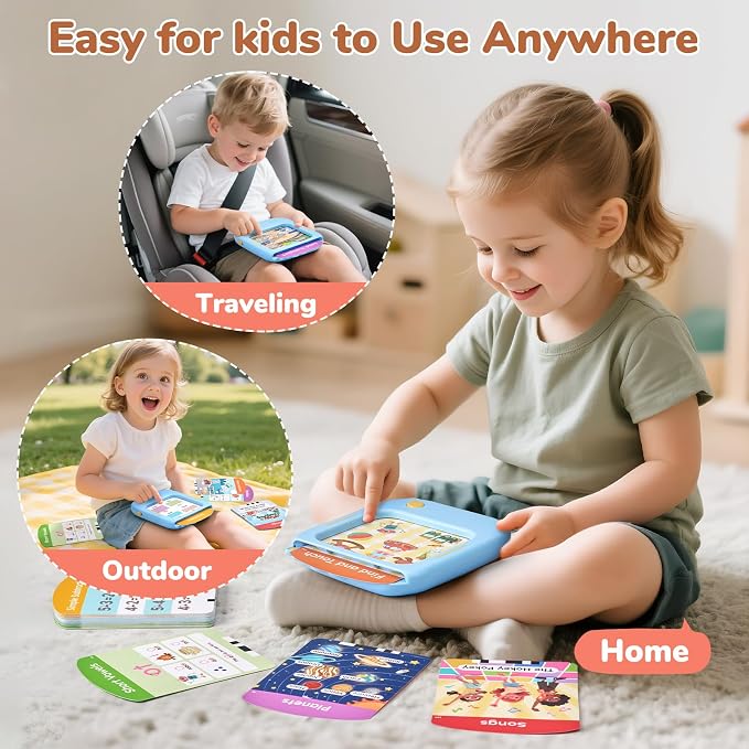 JoyCat Kids Learning Tablet, 156-Page Talking Phonics Flash Cards - Image 7