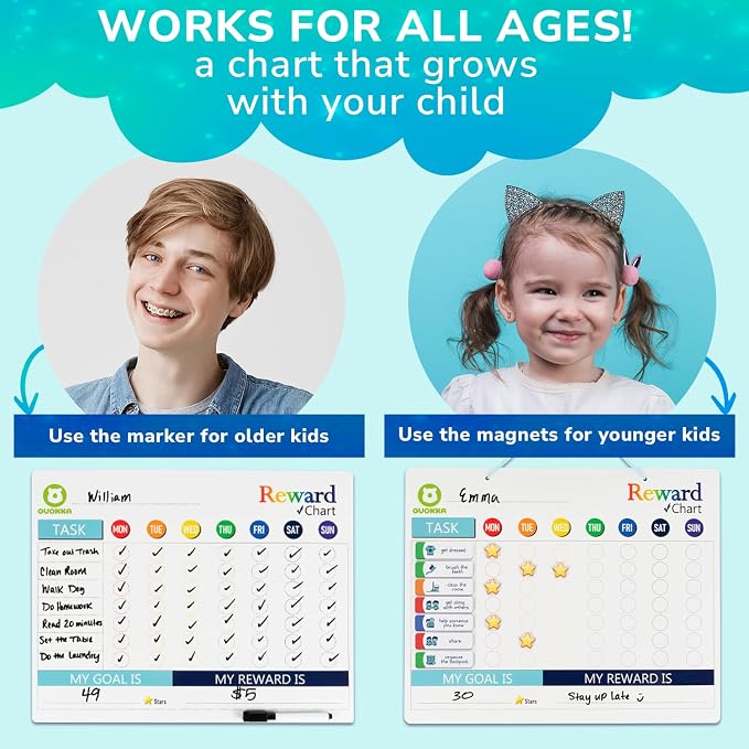 Reward Chart for Kids - Magnetic Behavior Chore Chart for Kids at Home - Image 6