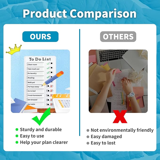 2 Pieces Chore Chart for Adults to do List My Chores Checklist Task Board Sliding Routine Chart for Kids Rv Reminder - Image 4