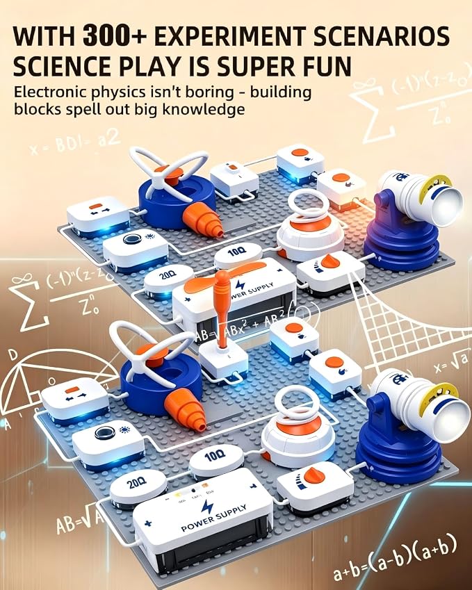 Science STEM Kits for Kids, Electronics Exploration Kit, 41 Pcs DIY Circuit Parts, Over 700 Projects, STEM Educational Toy Gifts for Kids Boys Girls Ages 3 4 5 6 7 8 9 10 11 12, Color Project Manual - Image 3