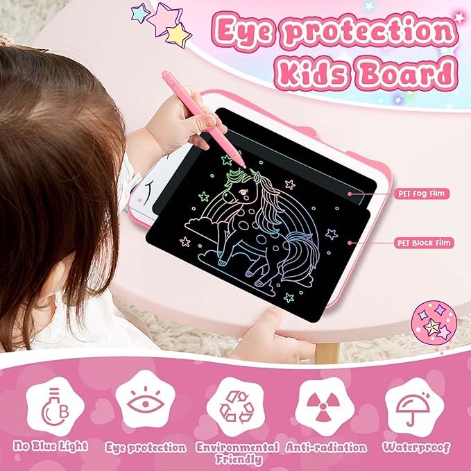 LCD Writing Tablet for Kids, Unicorn Girl Toys, Toddlers Toys Drawing Board, Educational Doodle Pad Kid Toy for 3 4 5 6 7 8 Year Old Girls Boys Easter Birthday Party Xmas Gift, 8.5inch