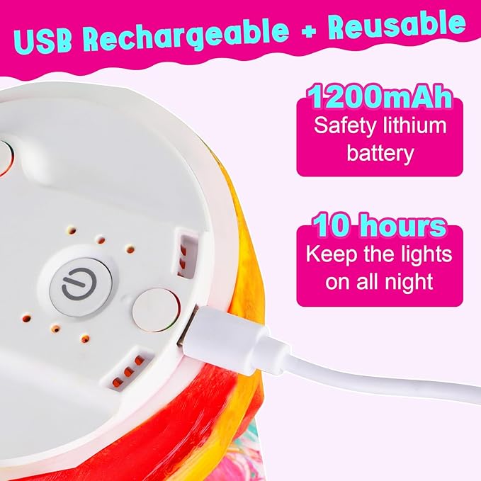 EPUMP Paint Your Own Lamp Kit - Rechargeable 1200mAh Un-icorn Night Light with 2 Light Modes, Arts and Crafts Painting Toys for Girls Boys, Art Supplies Birthday & Christmas Gifts for Kids Ages 3-12+