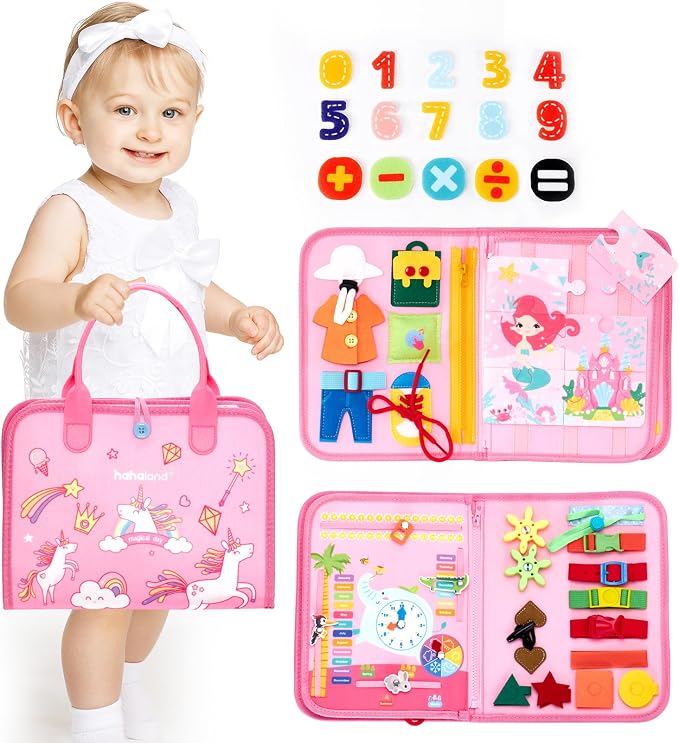 hahaland Busy Board for Toddlers Boys Girls Montessori Toys for 3+ Year Old by hahaland