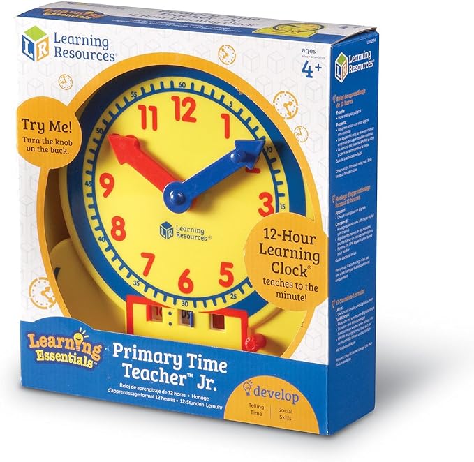 Learning Resources Primary Time Teacher Jr. 12 Hour Learning Clock - Image 6