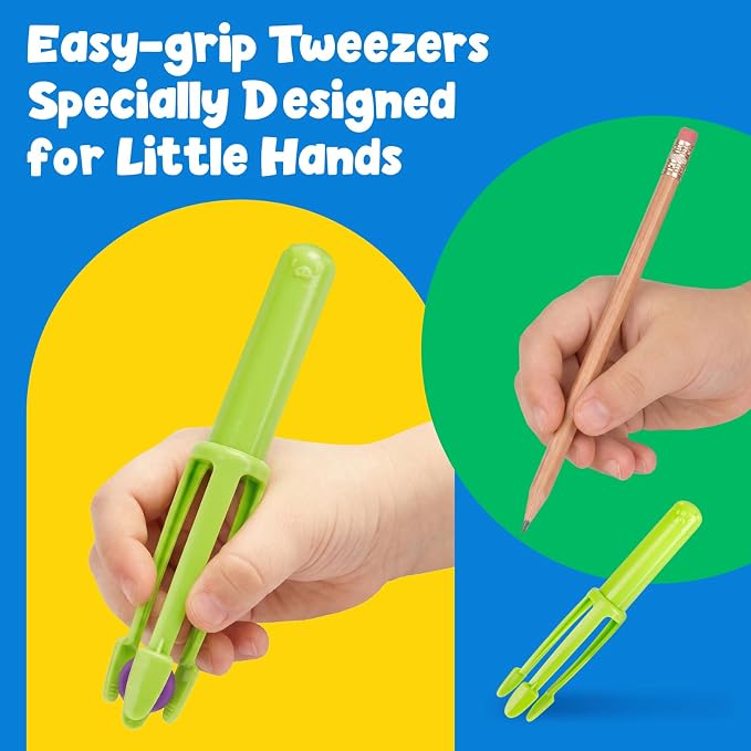 Aizweb Counting and Color Sorting Toys for Toddlers,Tweezer Tongs Color Sorting Kit,Montessori Preschool Kindergarten Learning Activities,STEM Math Manipulatives,Educational Fine Motor Skills - Image 2