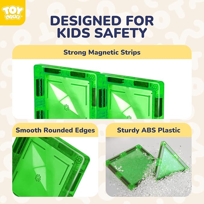 TOY Life 56-Piece Animal Magnetic Tile Building Set, STEM Toy, Ages 3+ - Image 6