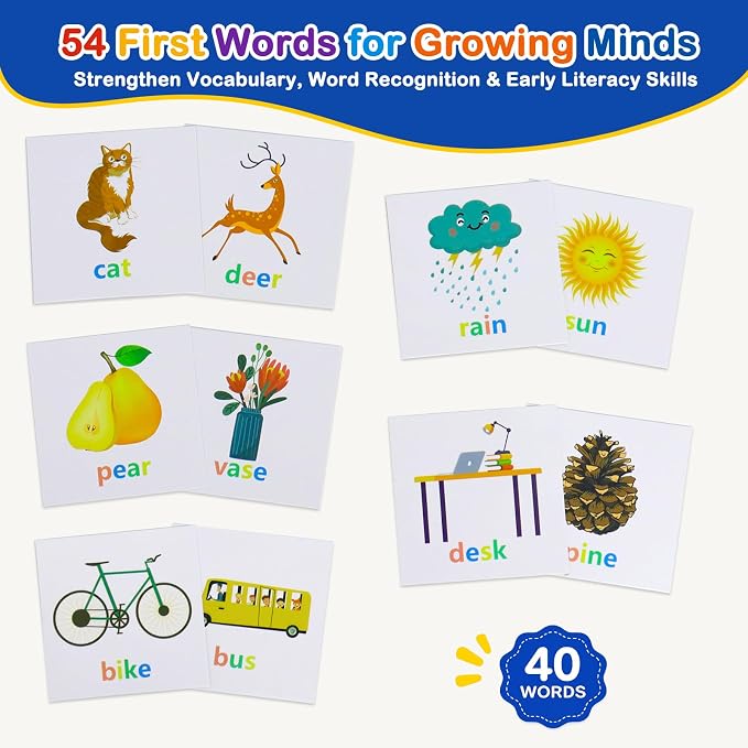 Spelling Games for Kids Ages 3-8, Learn to Read Phonics & Word Building Game with 40 Flash Cards, 16 Wooden Letter Blocks for Screen-Free Family Fun & Preschool Classroom Learning - Image 5