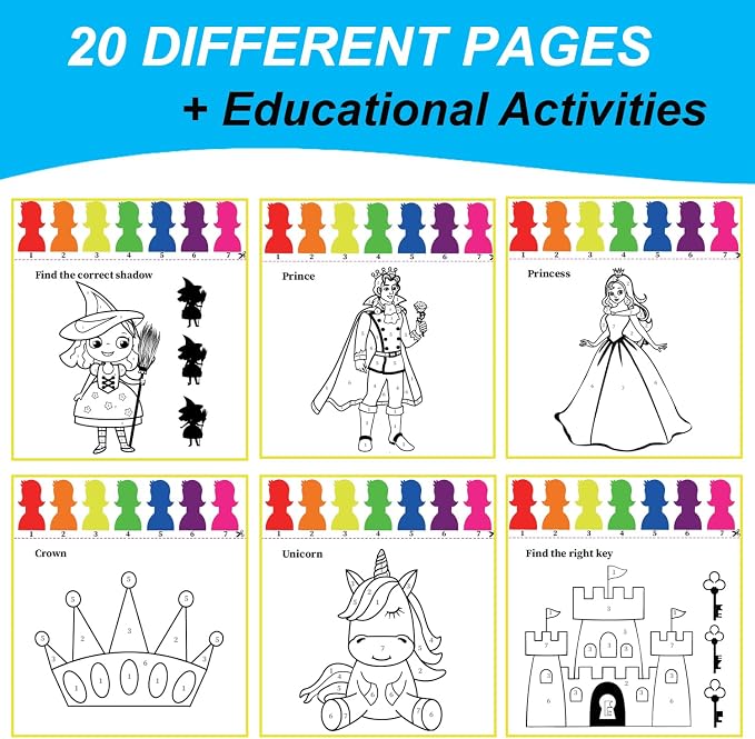 Paint with Water Books for Kids Ages 4-8 - Watercolor Painting Kits - Princess Unicorn Arts and Crafts for Girls 3 4 5 Year Old - Water Coloring Book Craft Kit - Little Girl Art Gifts Mess Free Set - Image 2
