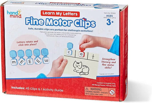 hand2mind Learn My Letters Fine Motor Clips, Ages 3+ by hand2mind