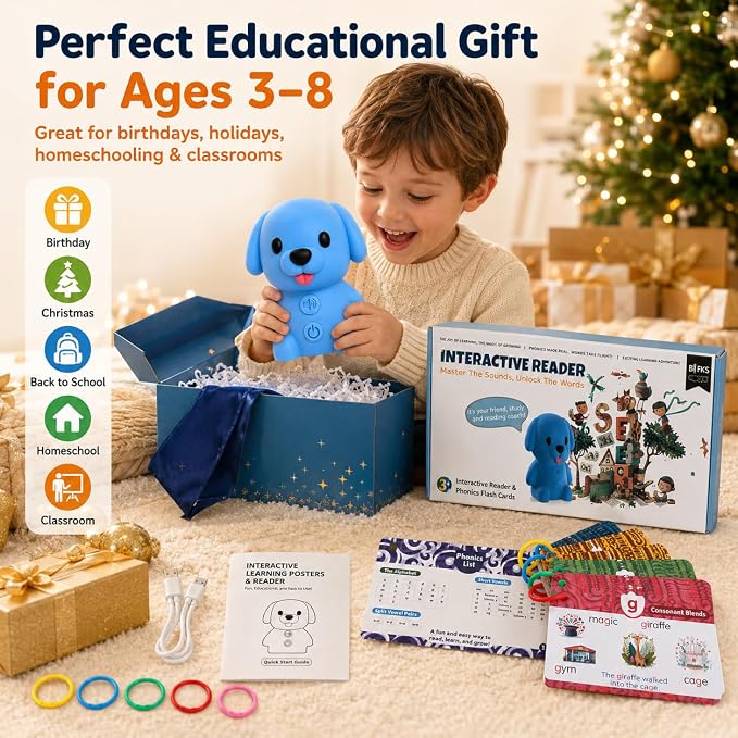 Phonics Learning Toy with Reader Dog, 148 Pages, 90 Stickers, Ages 3-8 - Image 7