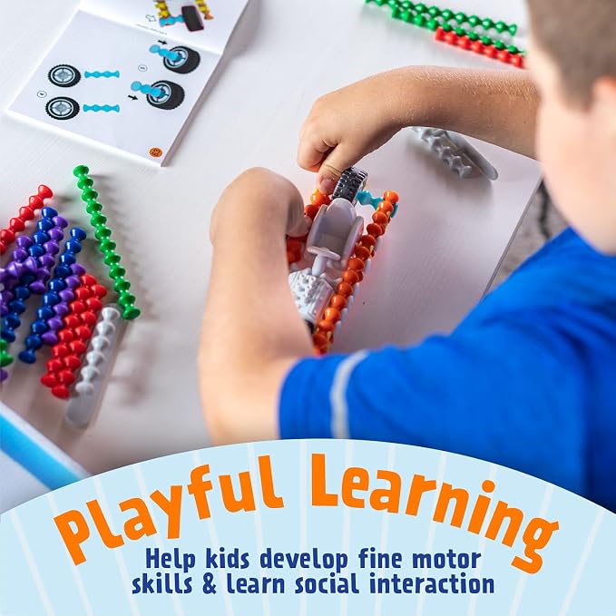 POPULAR PLAYTHINGS Clipstix Building Sticks Kit, 100 Piece, Playstix - Image 6