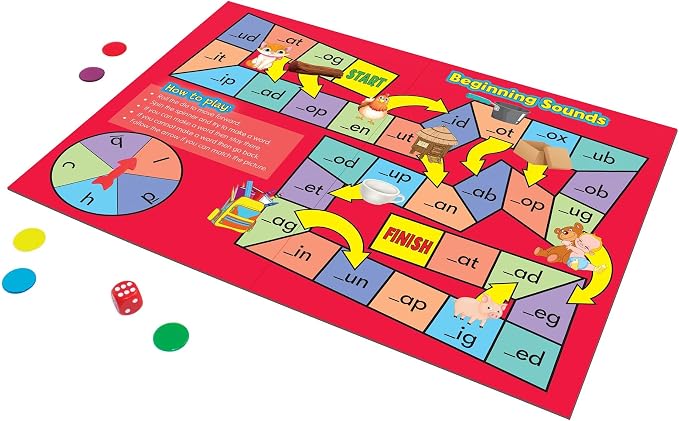 Junior Learning Phonics Board Games Set, 6 Counters, Ages 4-5, Language Skills, Pre K-K, Medium - Image 5
