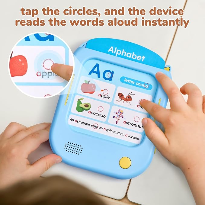 JoyCat Kids Learning Tablet, 156-Page Talking Phonics Flash Cards - Image 3