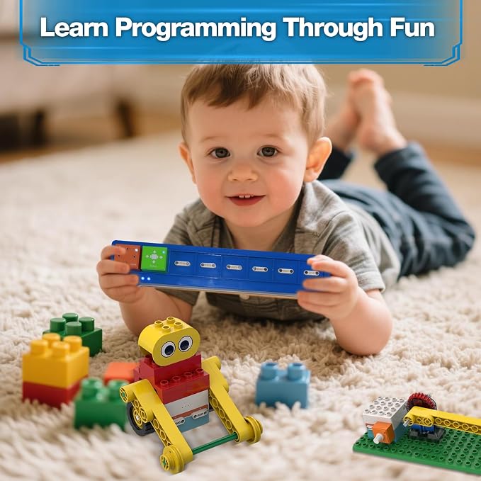 10-in-1 ICBlocks Screen-Free Coding Robot Kit for Kids, 85+ PCS Science Kits, Stem Robotics Building, Educational Coding Projects Gifts for Boys & Girls Ages 3-6 Years - Image 6