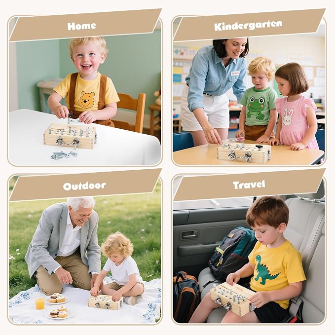 Vanplay Montessori Busy Board Toys for 3 4 5 Year Olds Boy Birthday Gifts - Image 4