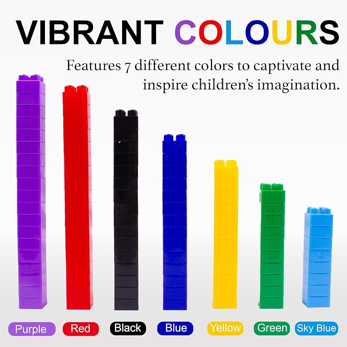 Dimple Large Blocks for Toddlers/Kids Stackable, Multi-Colored, Interlocking Toys Safe, Non-Toxic Plastic Bright Colors, Waterproof Boys and Girls Age 3 + (1200 Pieces) - Image 5