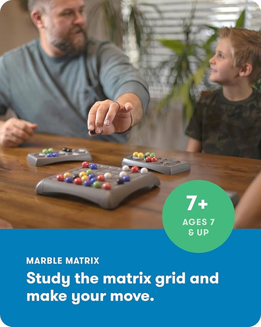 SimplyFun Marble Matrix - Marble Game to Practice Fine Motor Skills and Critical Thinking - Educational Game for Kids Ages 7 & Up - 2 to 4 Players