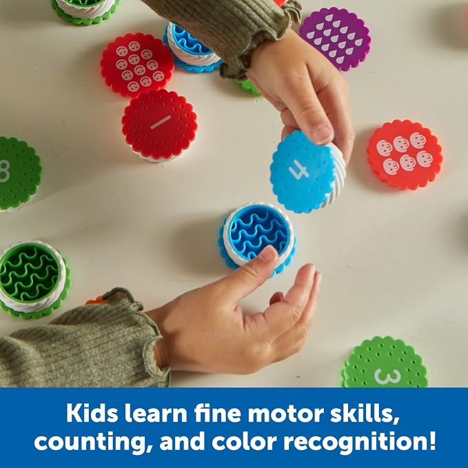 Learning Resources Mini Number Treats - Counting Skills, Cookies Toys, Montessori Fine Motor Skills, Math Manipulatives, Gifts for Boys and Girls - Image 2