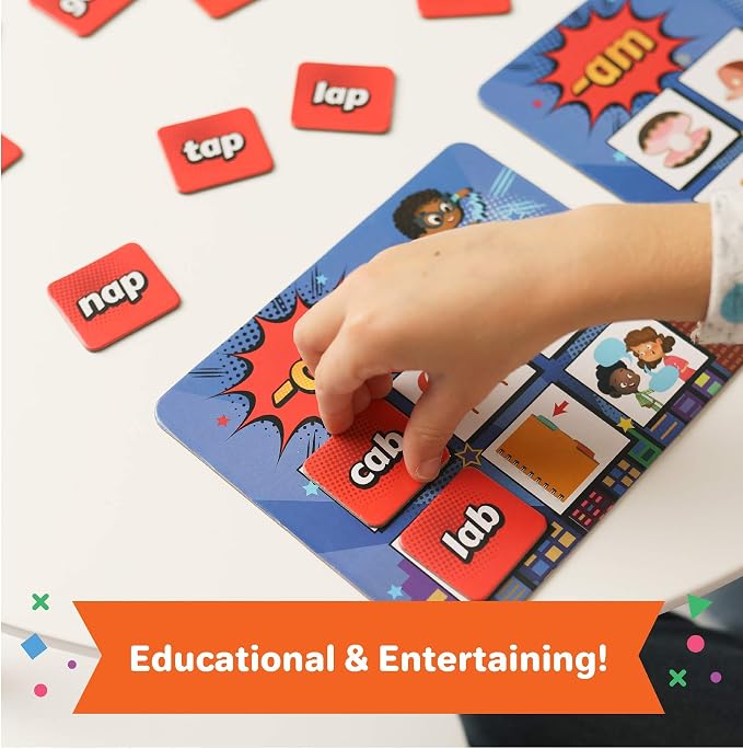 Super Words - CVC Word Builders, Phonics Games, Rhyming Words Game for Kids, Kindergarten Learning Games, Match it Puzzles for Toddlers, Learn to Read Game, CVC Words for Kindergarten Activities - Image 5