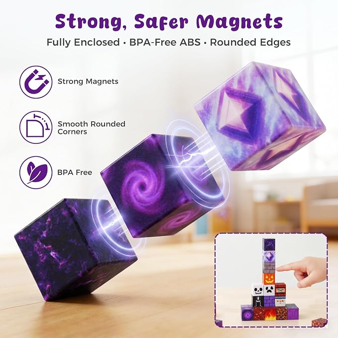 3 otters 150PCS Magnetic Building Blocks, with a Storage Bag, Portal - Image 3