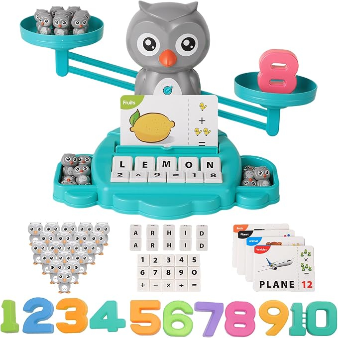 Snugzy Owl Balance Counting Toys Math Game Montessori Toys Learning Games for Kids Educational Toy Gifts for Boys Girls Age 5-7 by Unknown
