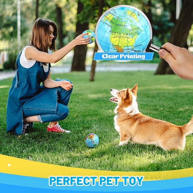 Umnodobn Mini Earth Soft Squishy Ball 3 Pack - 3.7 Inch Foam Globe Stress Balls for Boys Girls- Educational Geography Squishies Toys- Squeeze Sensory Learning Toy World Map for Kids Adults - Image 6