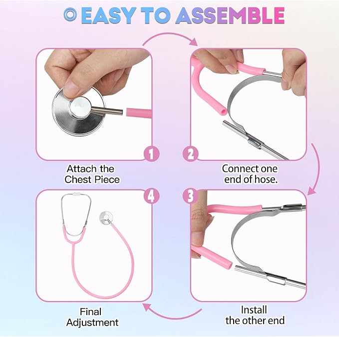Phobby Kids Stethoscope Toy for 3 4 5 Years Old, 10 Pack - Image 3