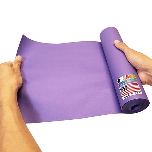 9" x 1200" USA-Made Lilac Kraft Paper Roll, 45 Lbs/66 GSM Thickness, American Quality Colored Roll Paper for School, Bulletin Board, Crafts - Odorless, Non-Toxic, Safe for Kids
