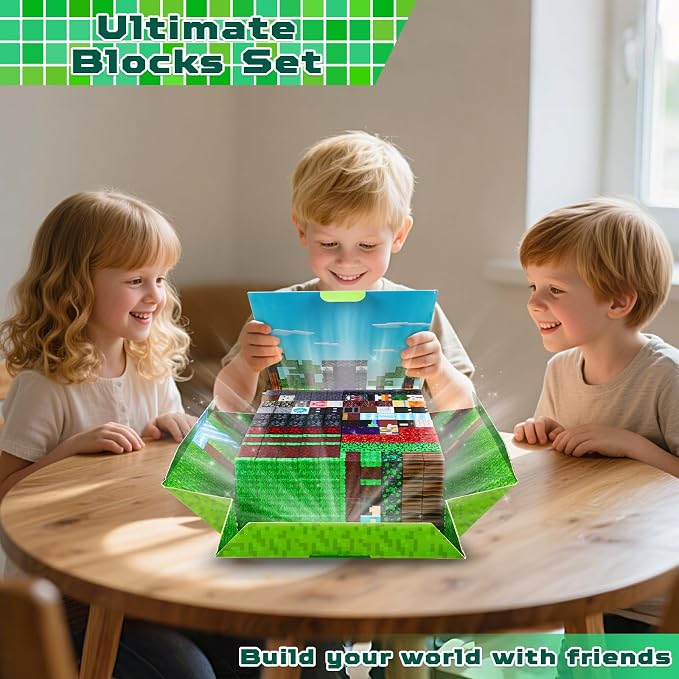 Magnetic Blocks - 500 PCS Magnetic Building Blocks Cubes, Magnet Toys for Kids Age 3+, Toy Building Set for Kids, Magnets Stacking Construction Easter Birthday Gifts for Boys Girls Age 4-8, 8-12 - Image 3