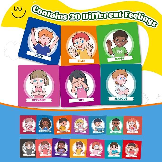 Torlam Feelings Wheel Emotions Book,Calming Down Corner Items Feelings Chart for Kids,Social Emotional Regulation Tools,Emotion Wheel Flip Book,Autism Must-Have ADHD Tools for Kids Classroom Preschool - Image 2