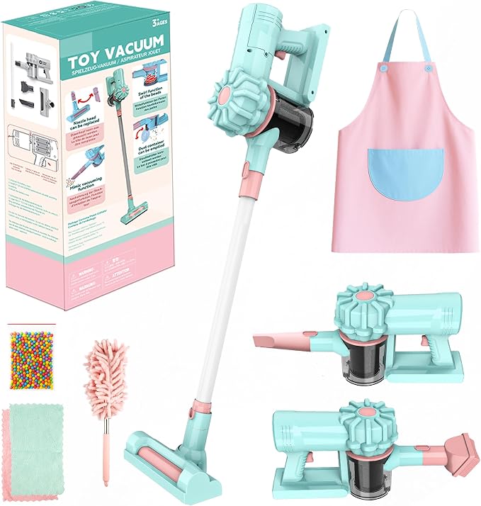 SMILESSKIDDO 3-in-1 Kids Vacuum that Really Works, Toy Vacuum for Kids - Image 8