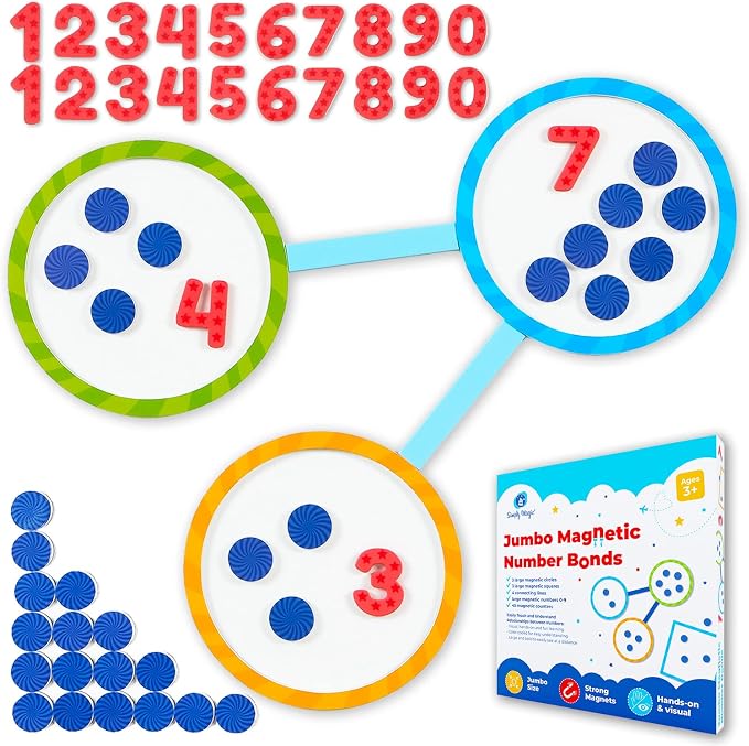 75 PCS Magnetic Number Bonds Set, Number Line Magnets Simply Magic by SimplyMagic