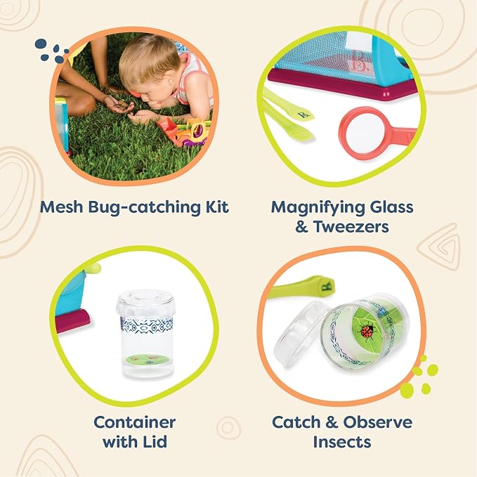B. toys Bug Bungalow Bug Catching Kit with Mesh Bug House Case, Summer - Image 2