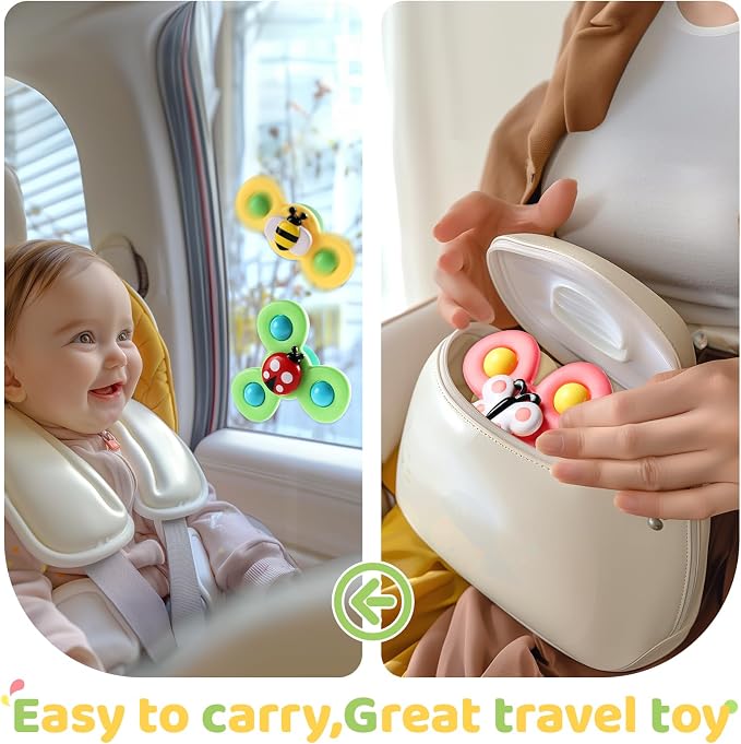 ALASOU Suction Cup Spinner Airplane Travel Toys for 1 Year Old Boy Girl - Image 4