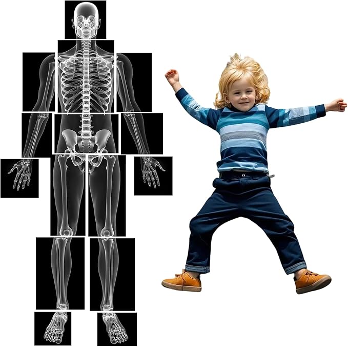 X-ray Film Learning Set for Kids, 15 Pieces, Human Body Educational Kit, Light Table Materials, Montessori & Reggio-Inspired by SZREGGIO