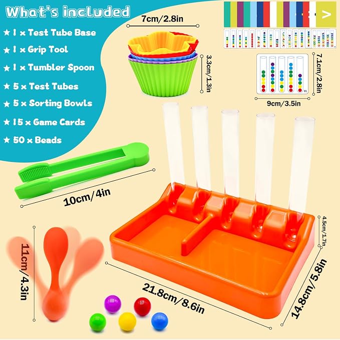 Counting and Color Sorting Toys Set, Preschool Learning Toys - Image 3