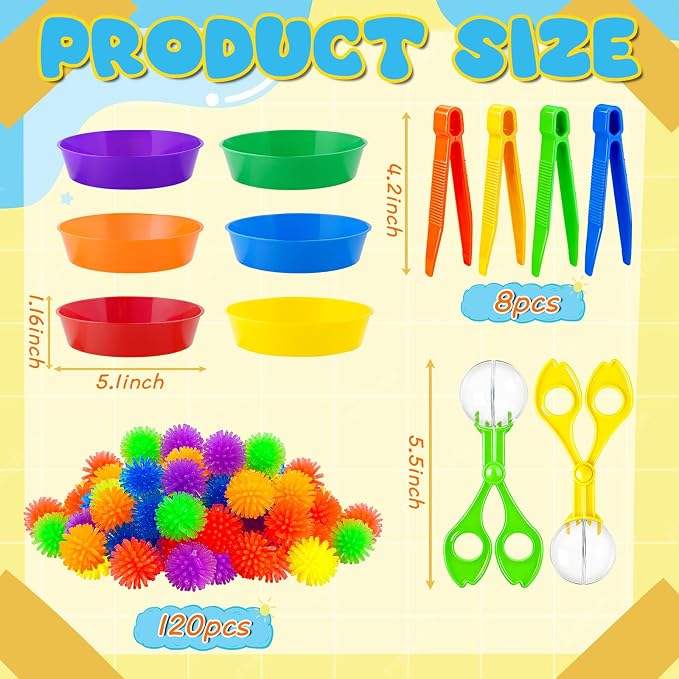 Bbiamsleep 136 Pcs Sensory Bin Filler Fine Motor Skills Sensory Bin Items - Image 2
