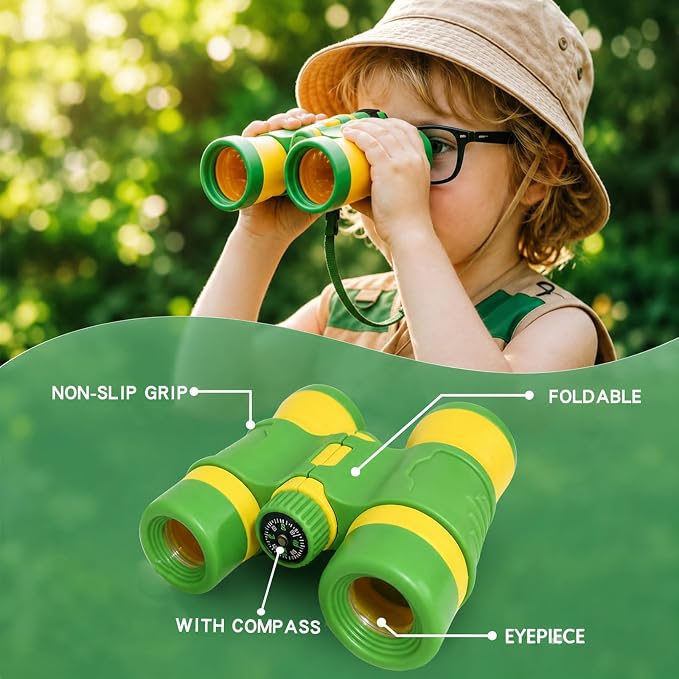 Kids Explorer Kit & Bug Catcher Kit, 23 Pcs Outdoor Adventure Set with Vest & Hat, Binoculars, 12 Insect Figures,Camping Hiking Toys Gift for Boys Girls Age 3-8 - Image 4